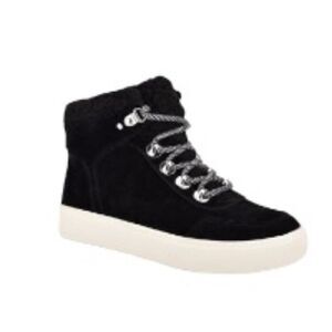 Marc Fisher Ltd Summa Suede Cold-Weather Sneakers Black 10M NWT